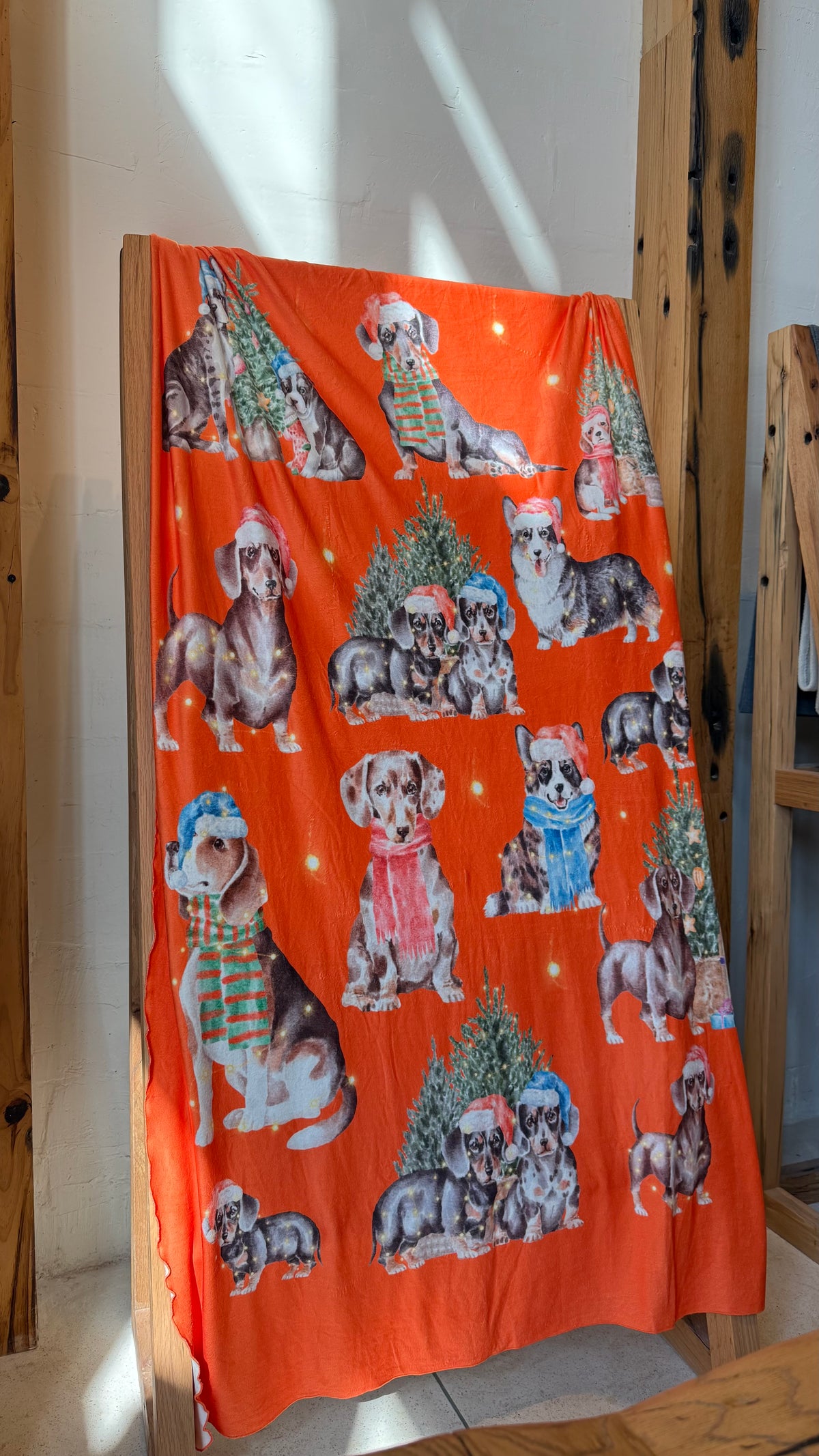 Festive Pup Parade Throw Blanket