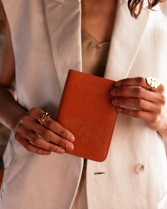 WanderLuxe Genuine Leather Passport Cover Holder|limited JUNE Offer up to 60% off