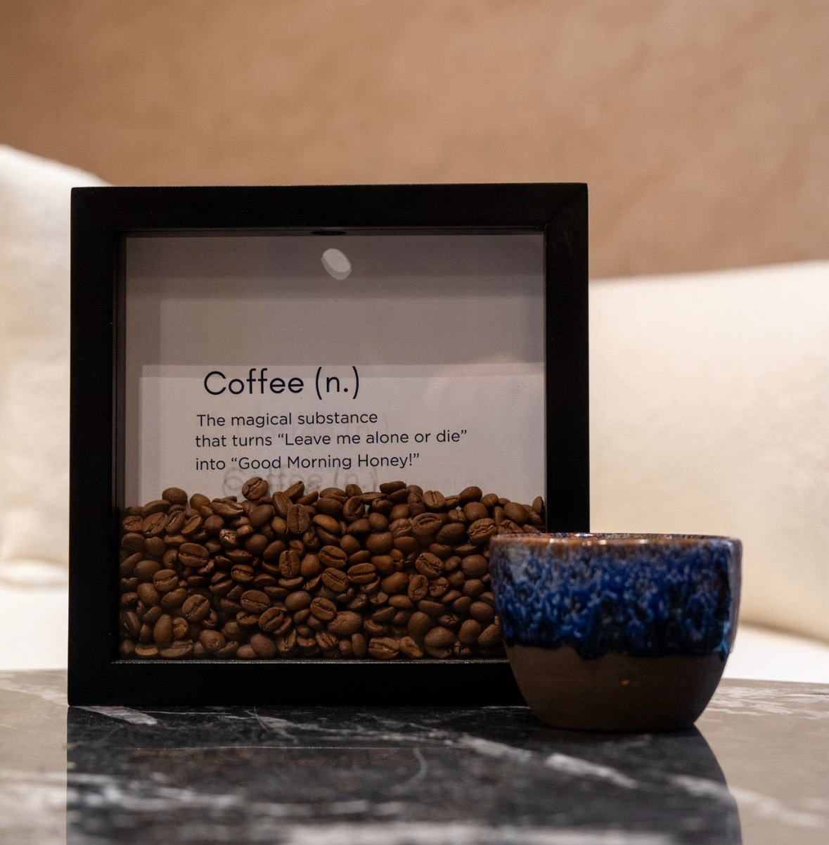 Coffee Emergency Break Glass Box Frame