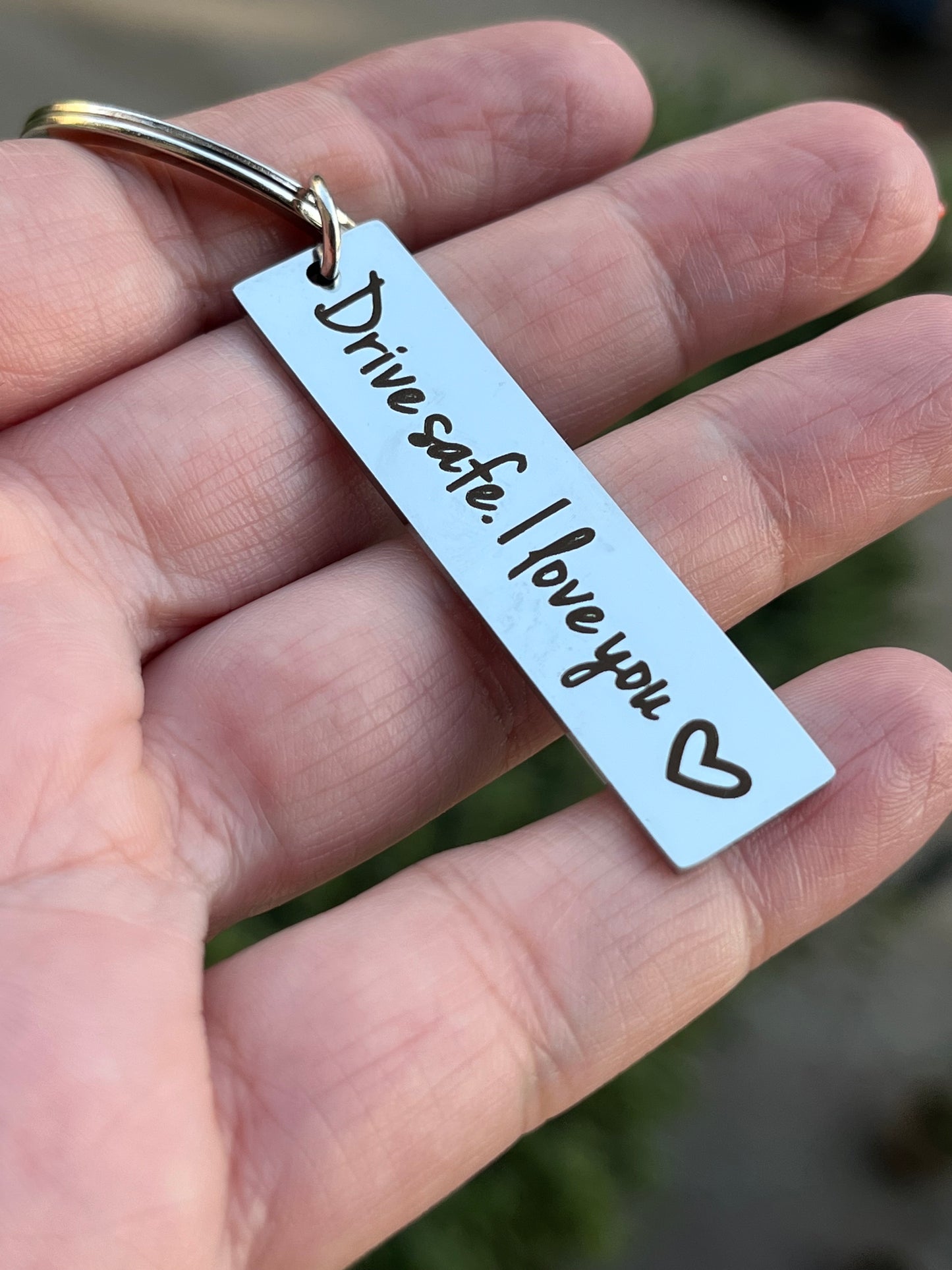 Drive save I love you keychain