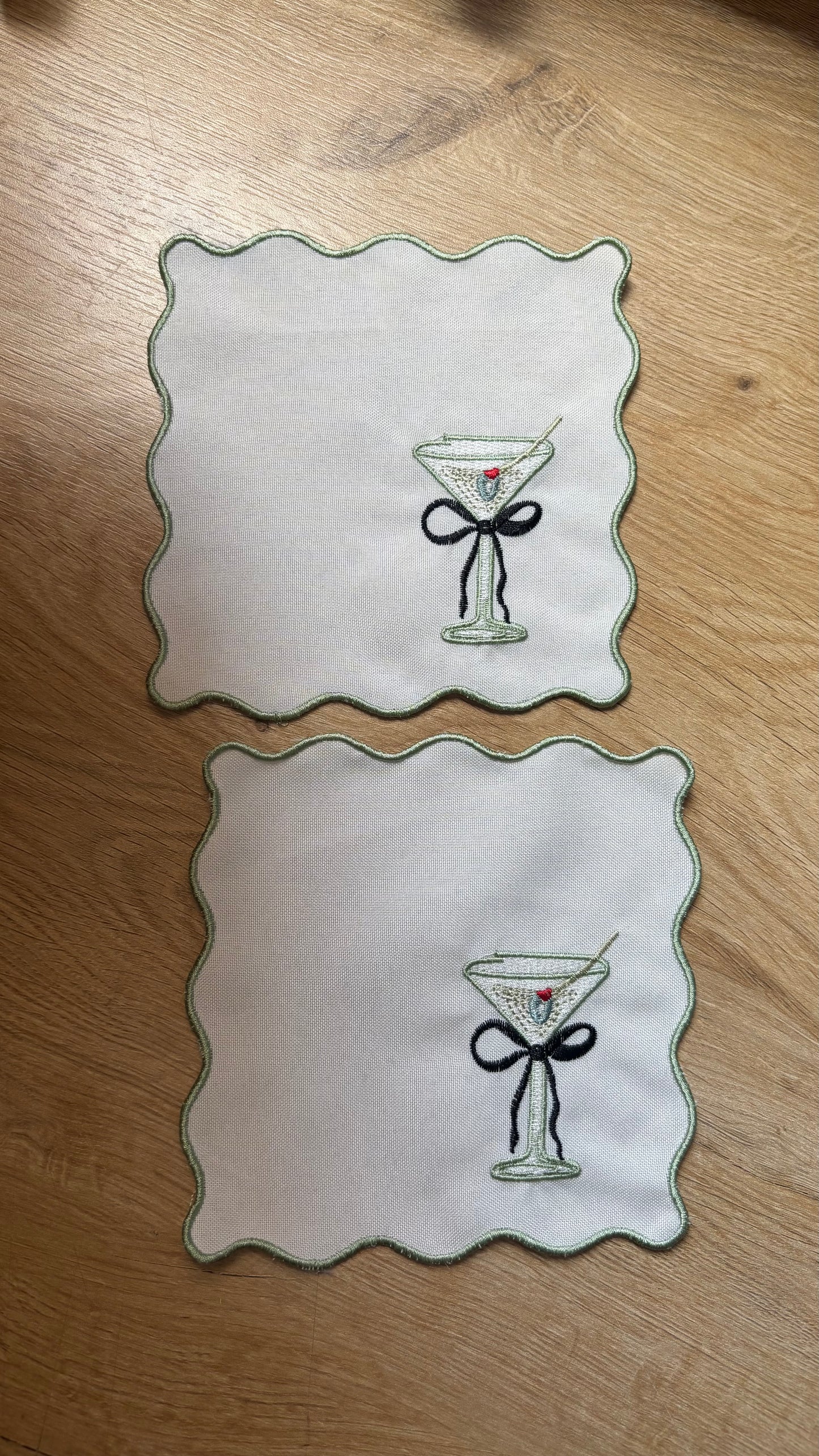 Cheers, Darling — Embroidered Cocktail Coaster