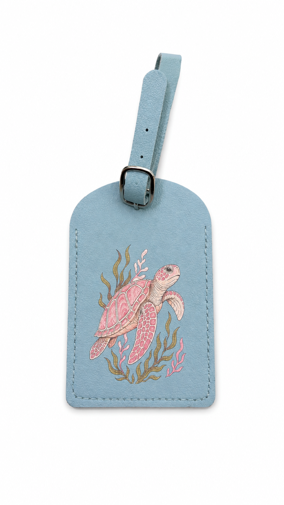 Blush Sea Turtle Luggage Tag