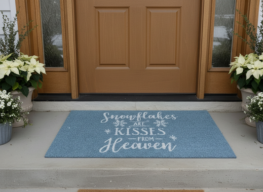 ❄️ Snowflakes & Kisses Doormat