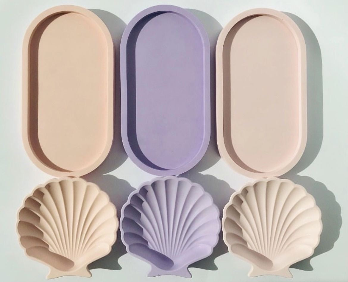 Handmade seashell jewelry tray