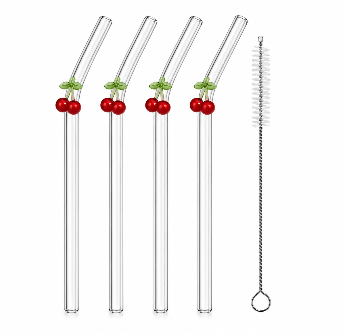 π Cherry Ritual Glass Straw Set