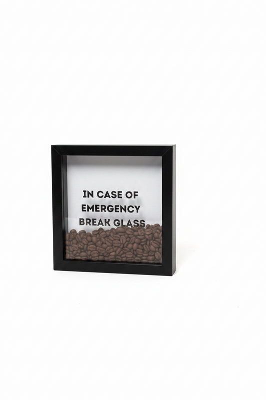 Coffee Emergency Break Glass Box Frame