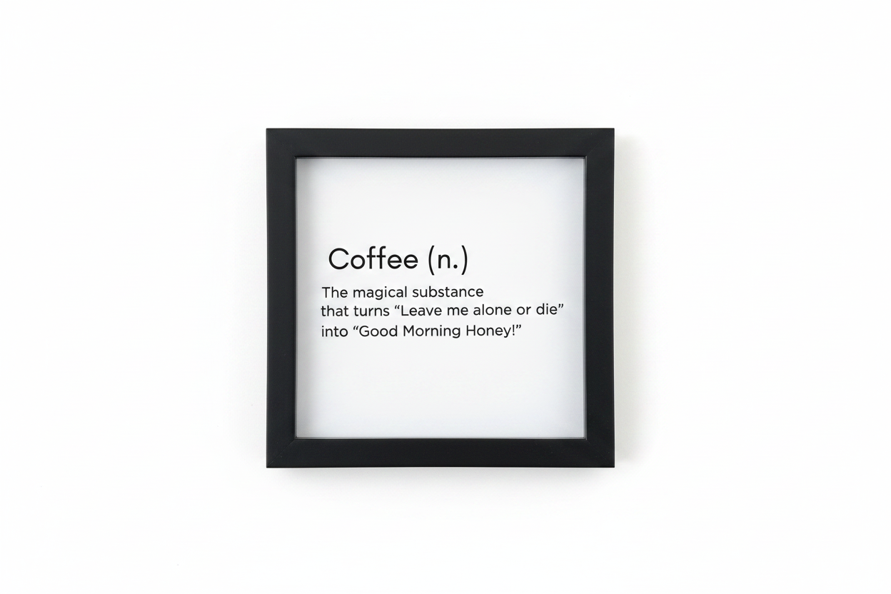 Coffee Emergency Box Frame