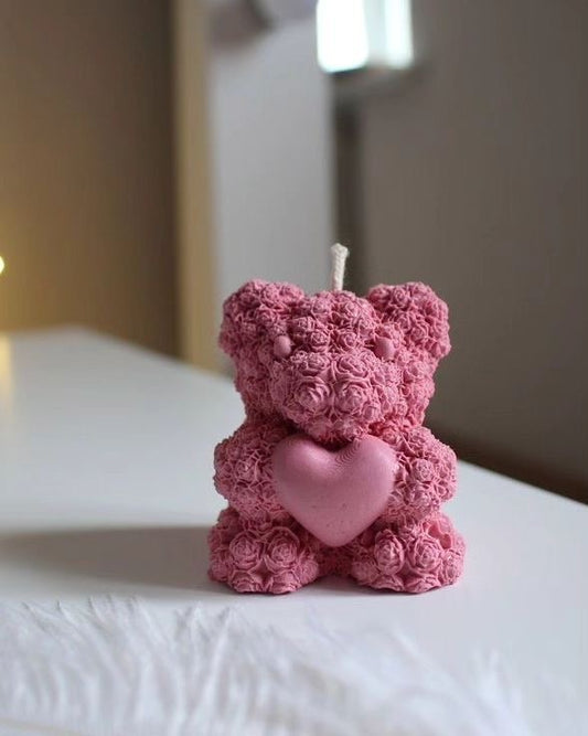 Teddy bear scented candle