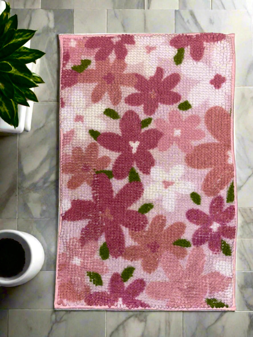 Floral bliss bathroom mat