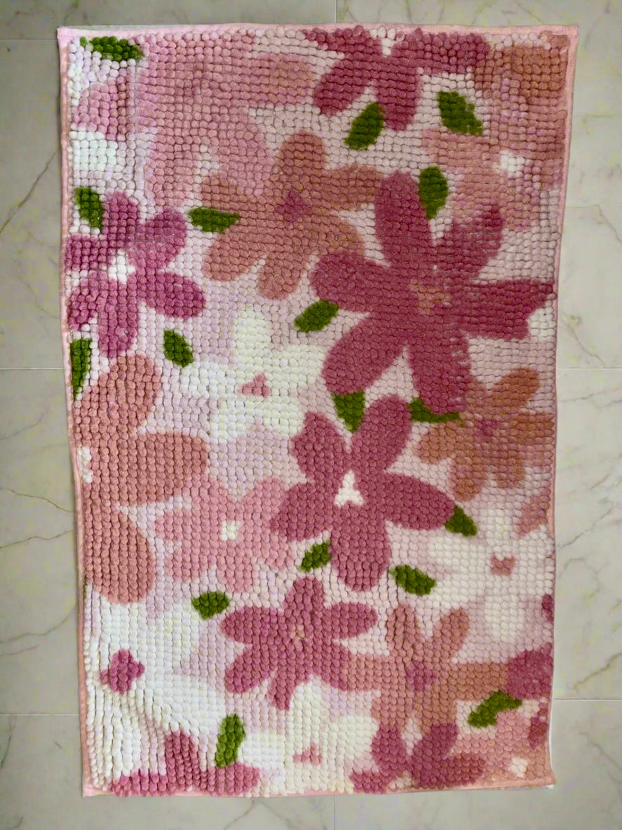 Floral bliss bathroom mat