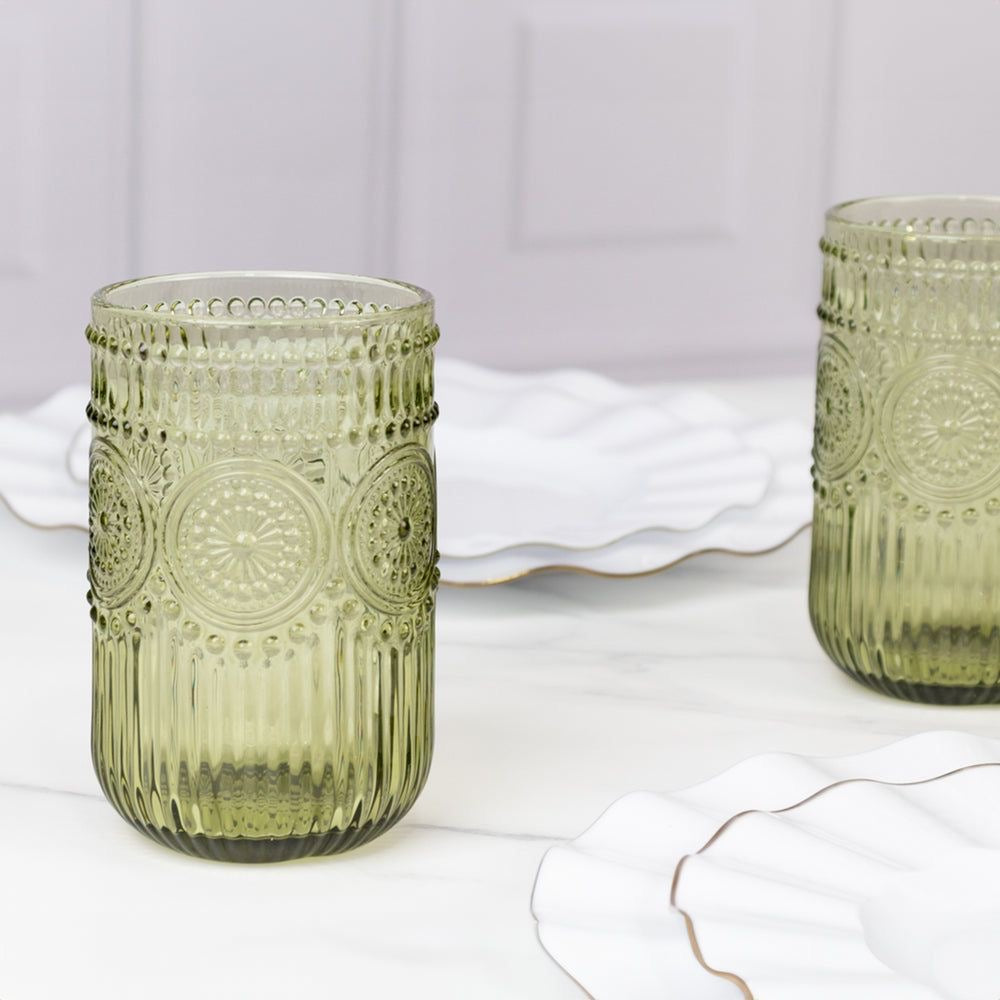 Soultimes Embossed Glass Cup