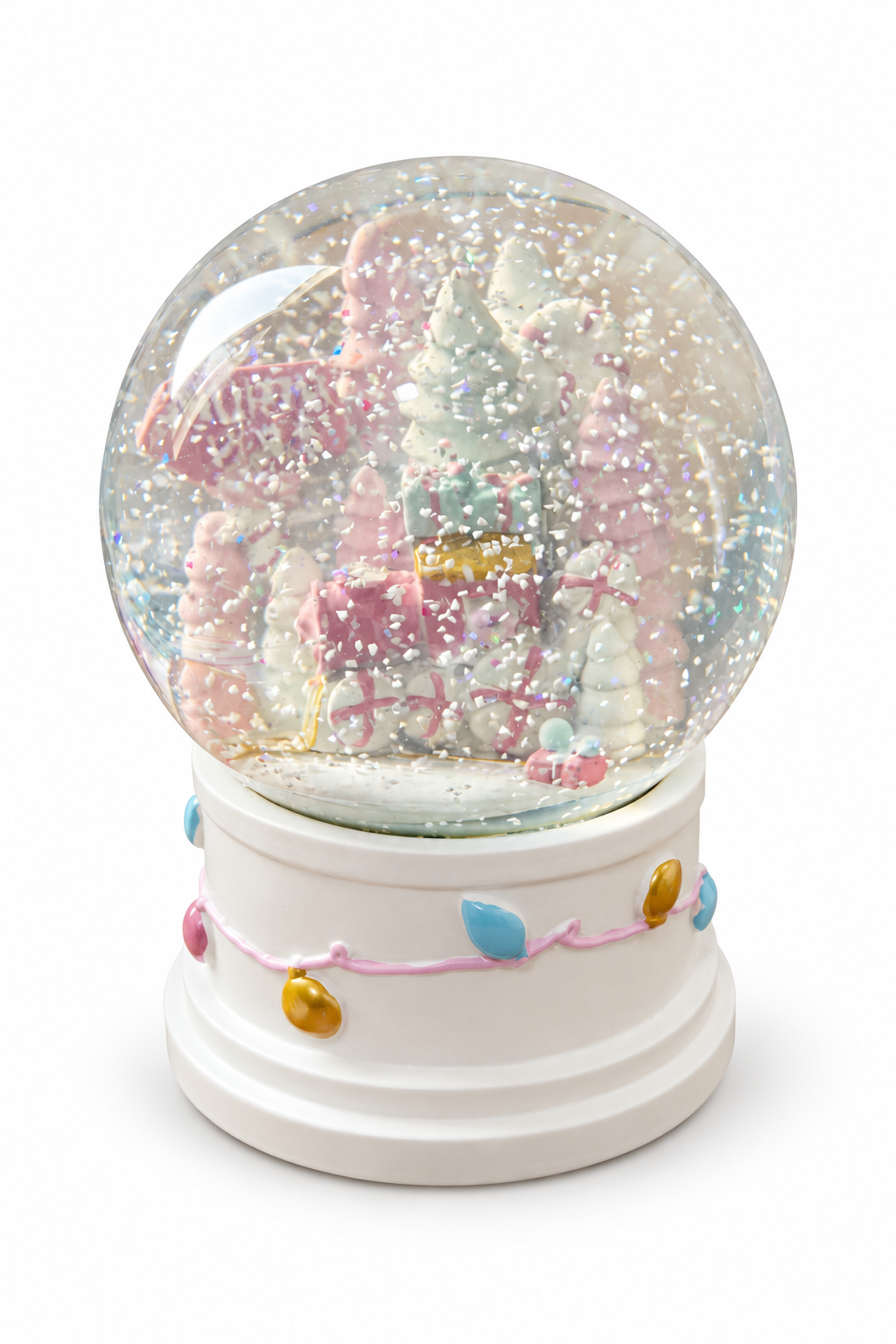 Pink North Pole Snow Globe