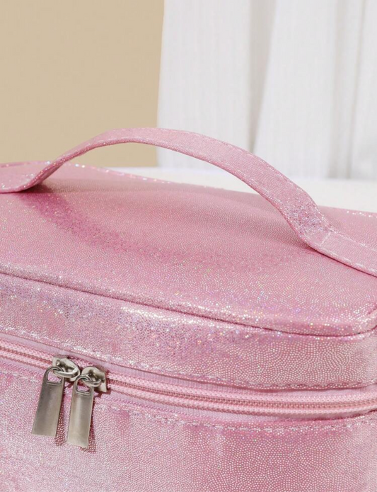 BlushGlow Dusty Pink Makeup Bag