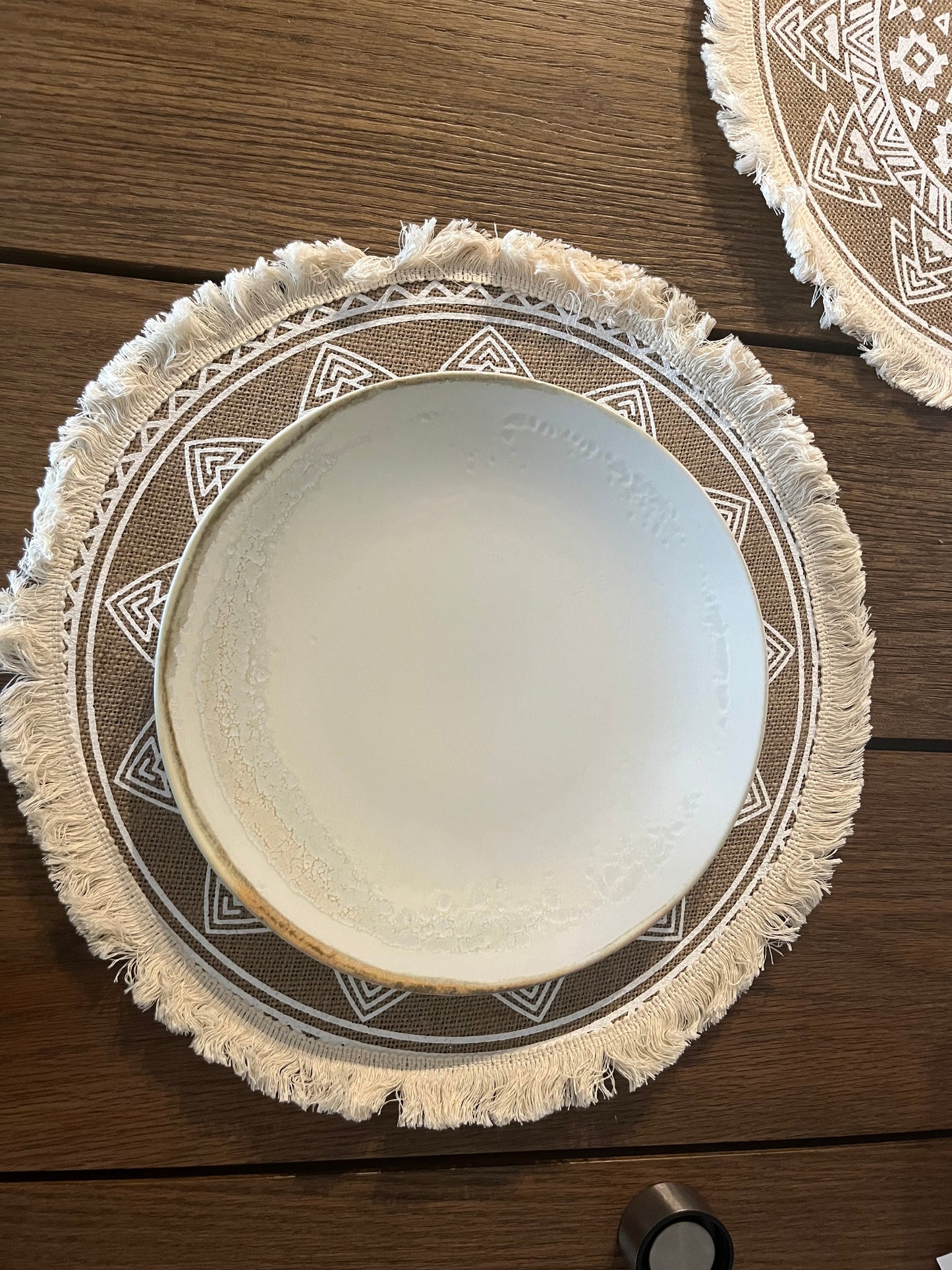 Boho plate placement