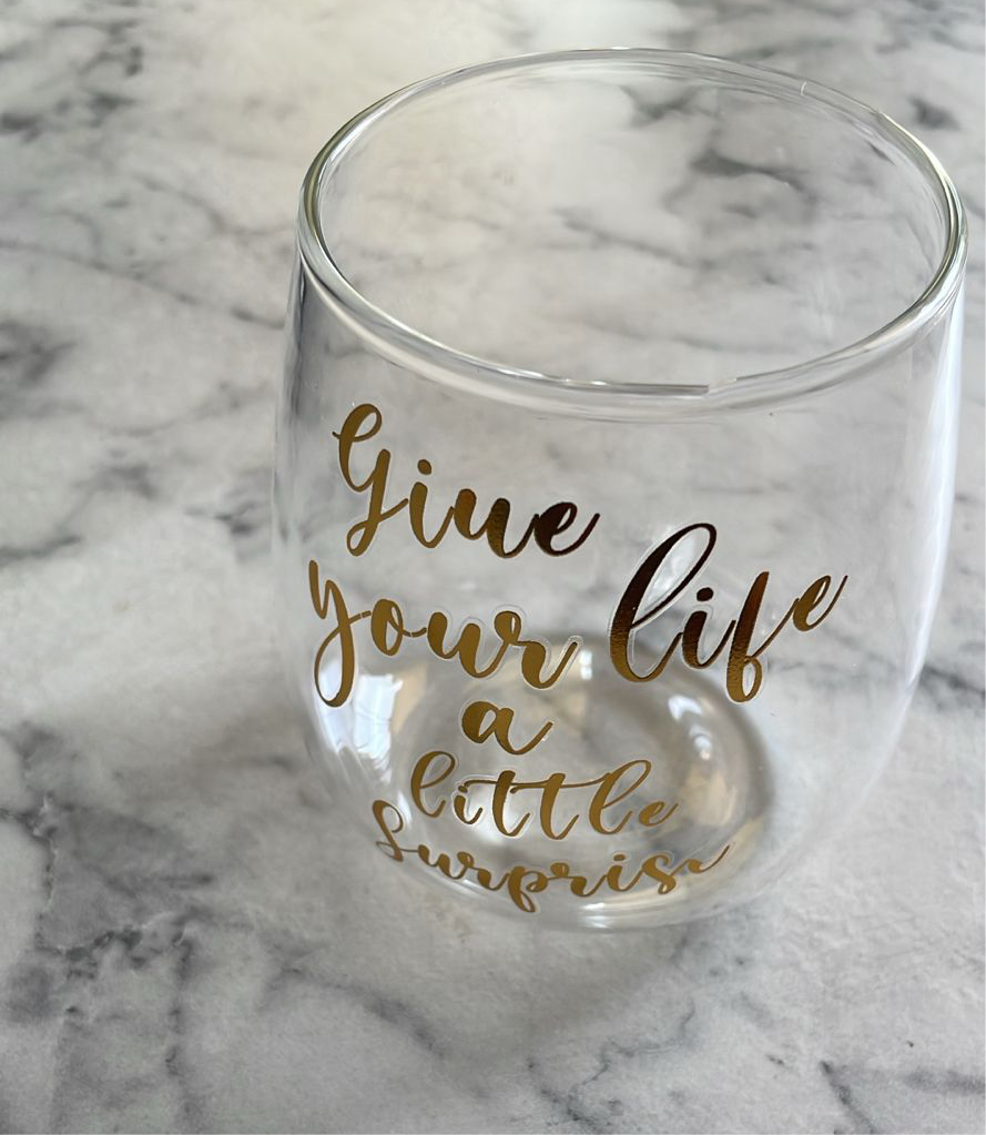 Do what you love glass cup
