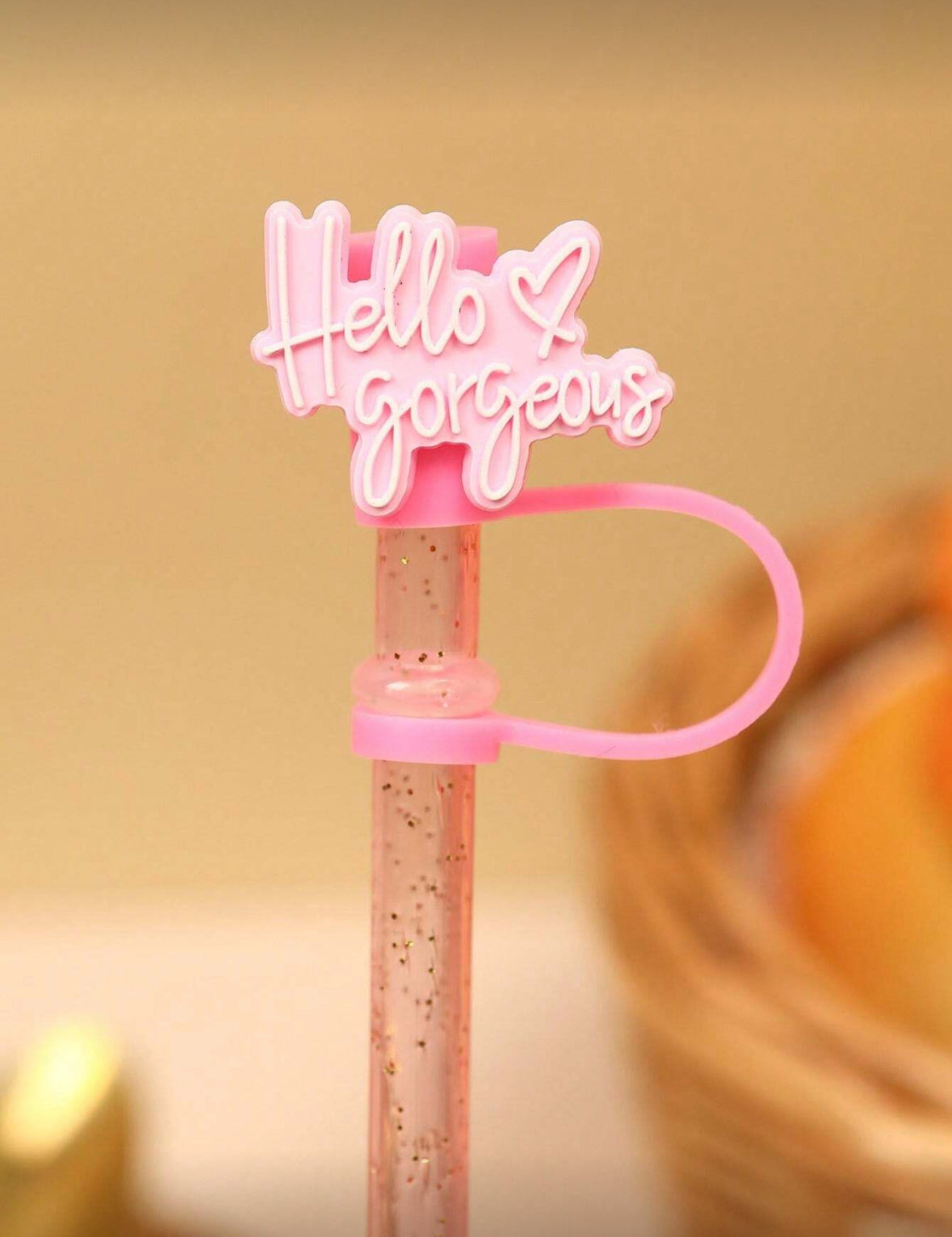 Hello gorgeous straw topper