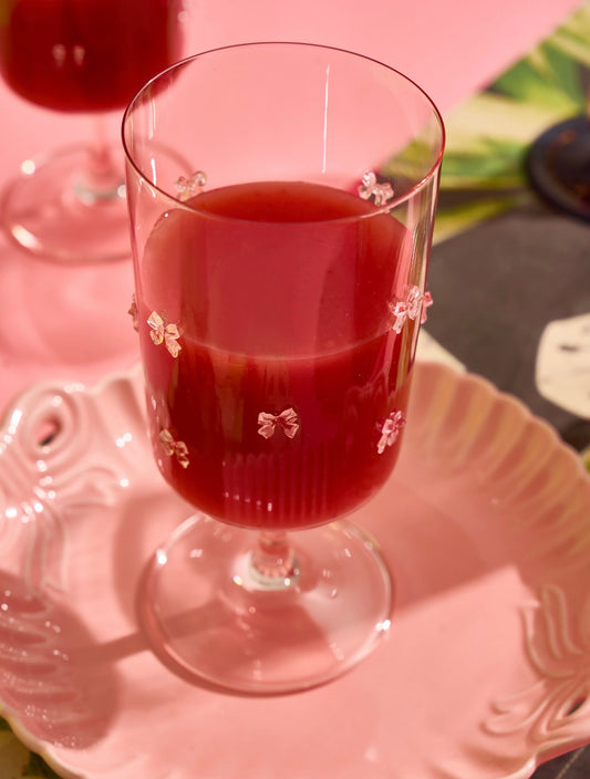 Blush Bow Ritual Glass