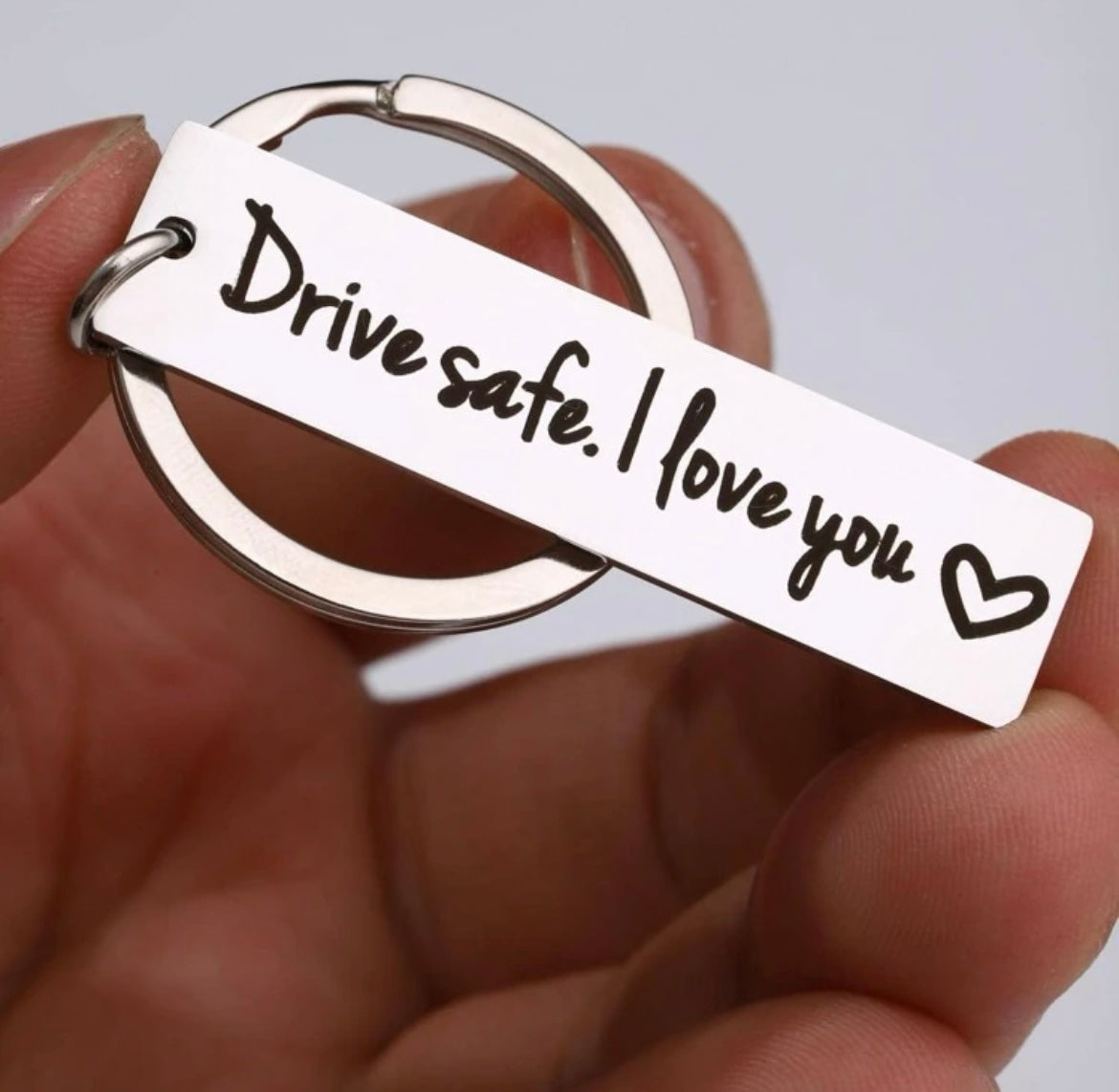 Drive save I love you keychain