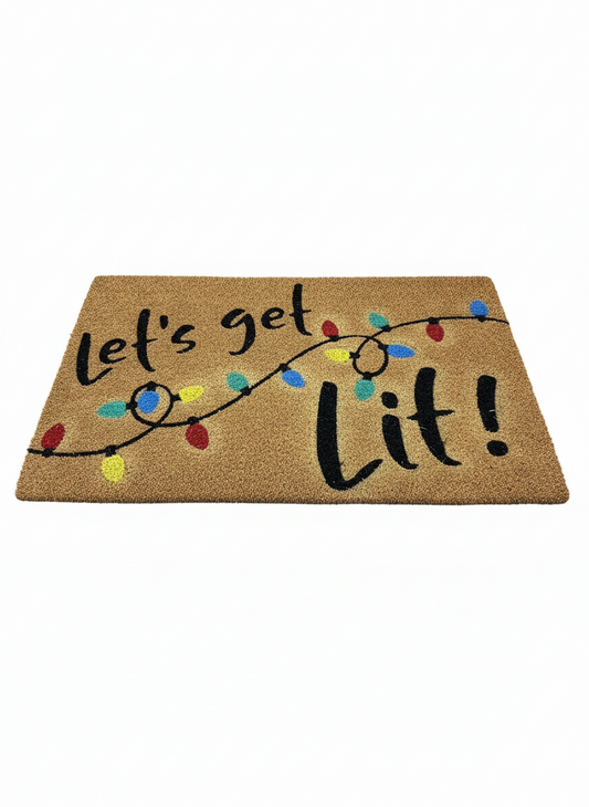 🎄 Let’s Get Lit! Christmas Lights Doormat