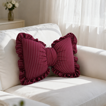 The Burgundy Bow Comfort Cushion