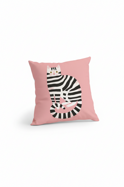 Curled Up Cat Cushion Cover - Cat Mum 🐈‍⬛