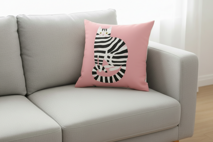 Curled Up Cat Cushion Cover - Cat Mum 🐈‍⬛