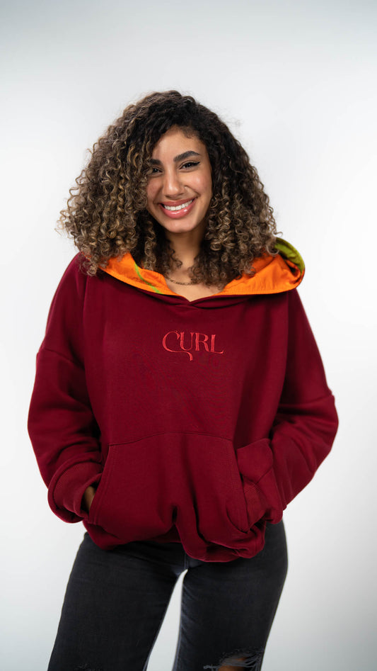 Satin hooded hoodie