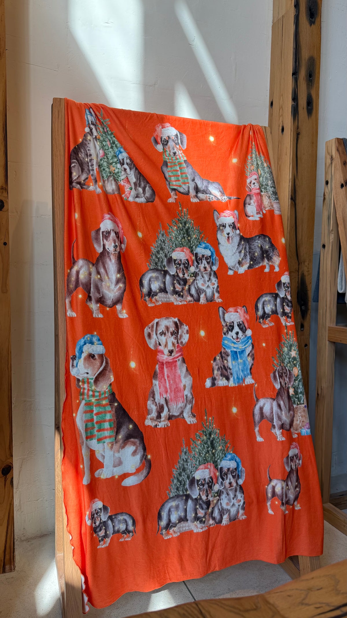 Festive Pup Parade Throw Blanket