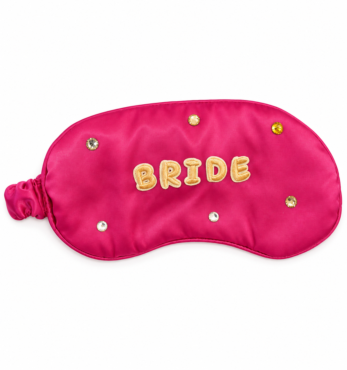 Bride Satin Sleep Mask | Bridal Eye Mask with Rhinestones
