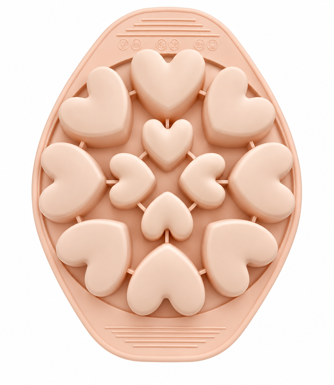 Heart-Shaped Silicone Baking Mold