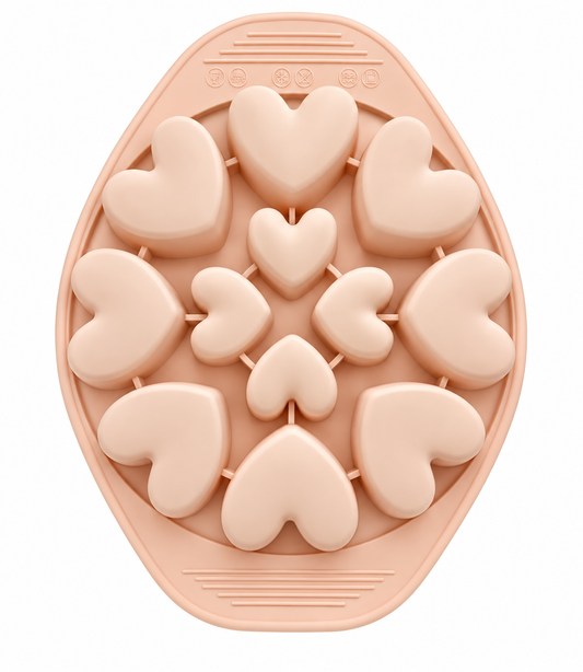 Heart-Shaped Silicone Baking Mold