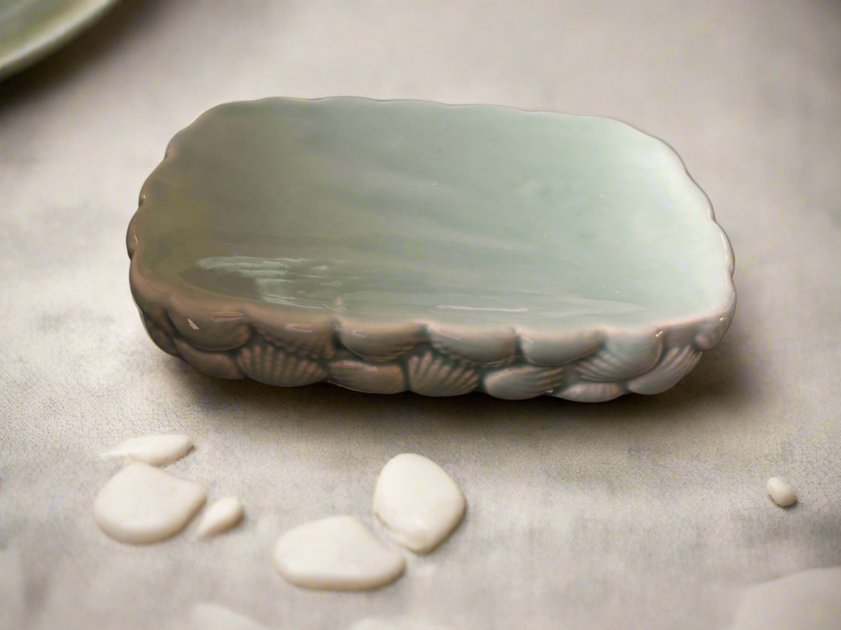 Seashell Bathroom Teal Set of 4