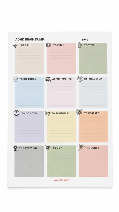 ADHD Brain Dump Notepad