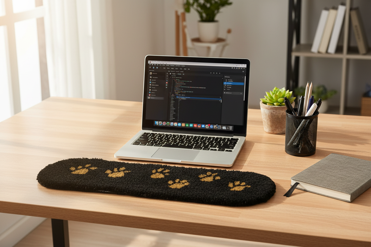 Handmade Paw Punch Needle Keyboard Wrist Rest Pad