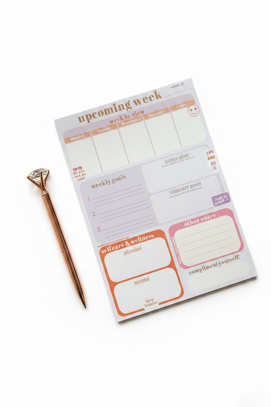 Upcoming Week Planner Pad