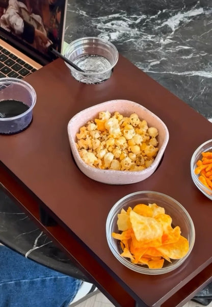 Cozy Movie Night Wooden Couch Tray