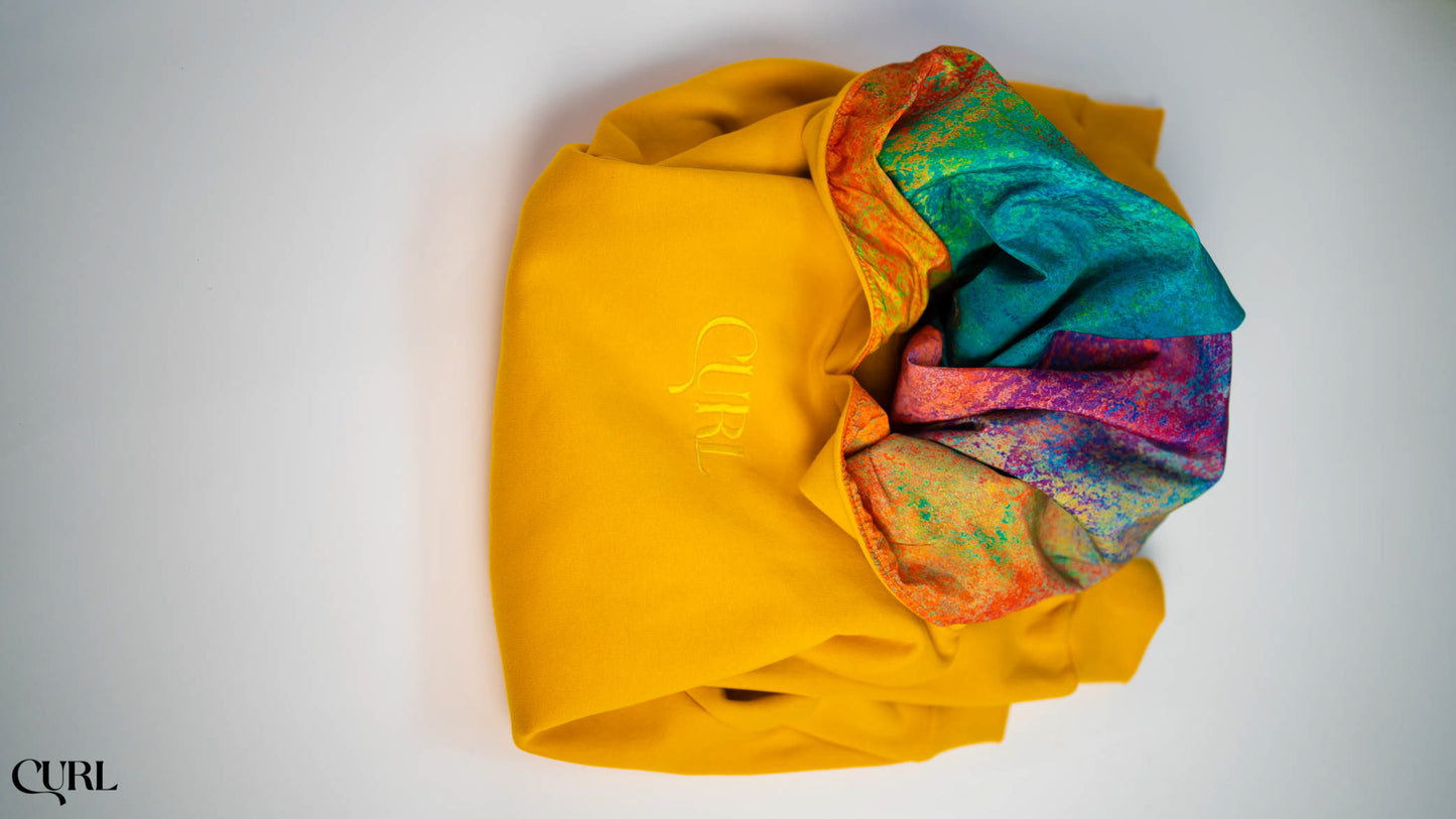 Satin hooded hoodie