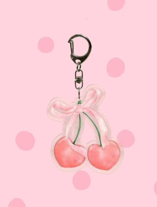 Cherry on top keychain