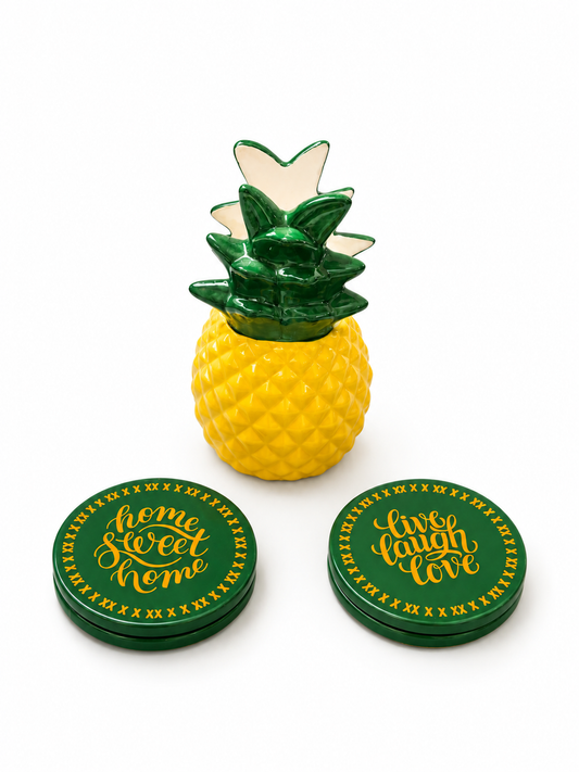 🍍 Pineapple Paradise Coaster Set