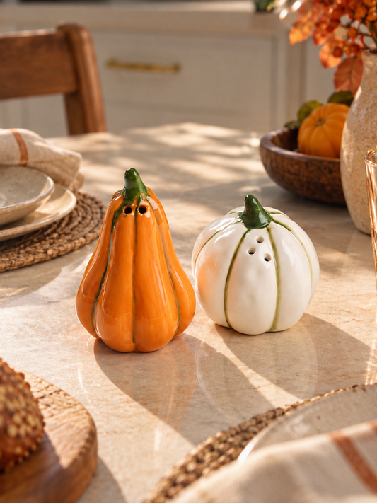 Harvest Pumpkin Salt & Pepper Set |Limited edition