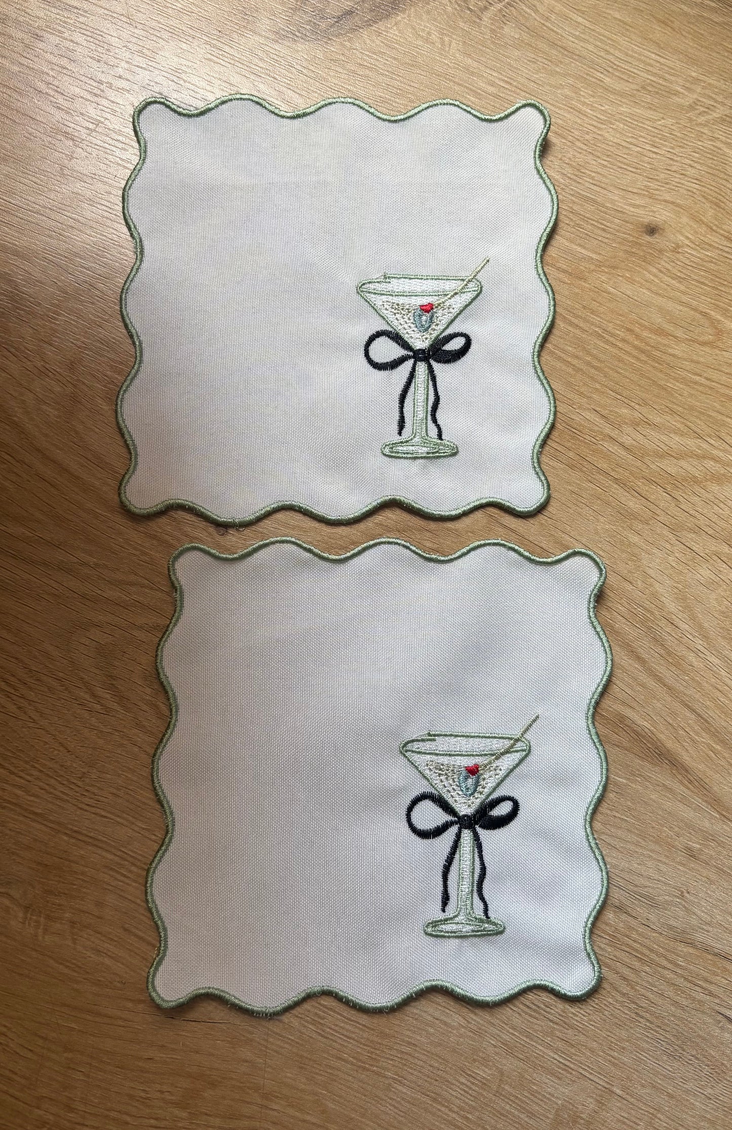 Cheers, Darling — Embroidered Cocktail Coaster