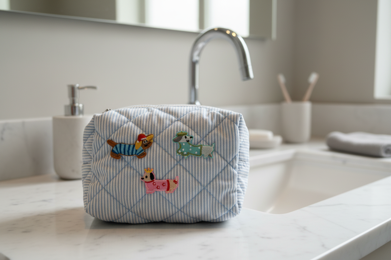 Playful Pups Quilted Pouch