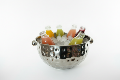 Textured Stainless Steel Serving Bowl