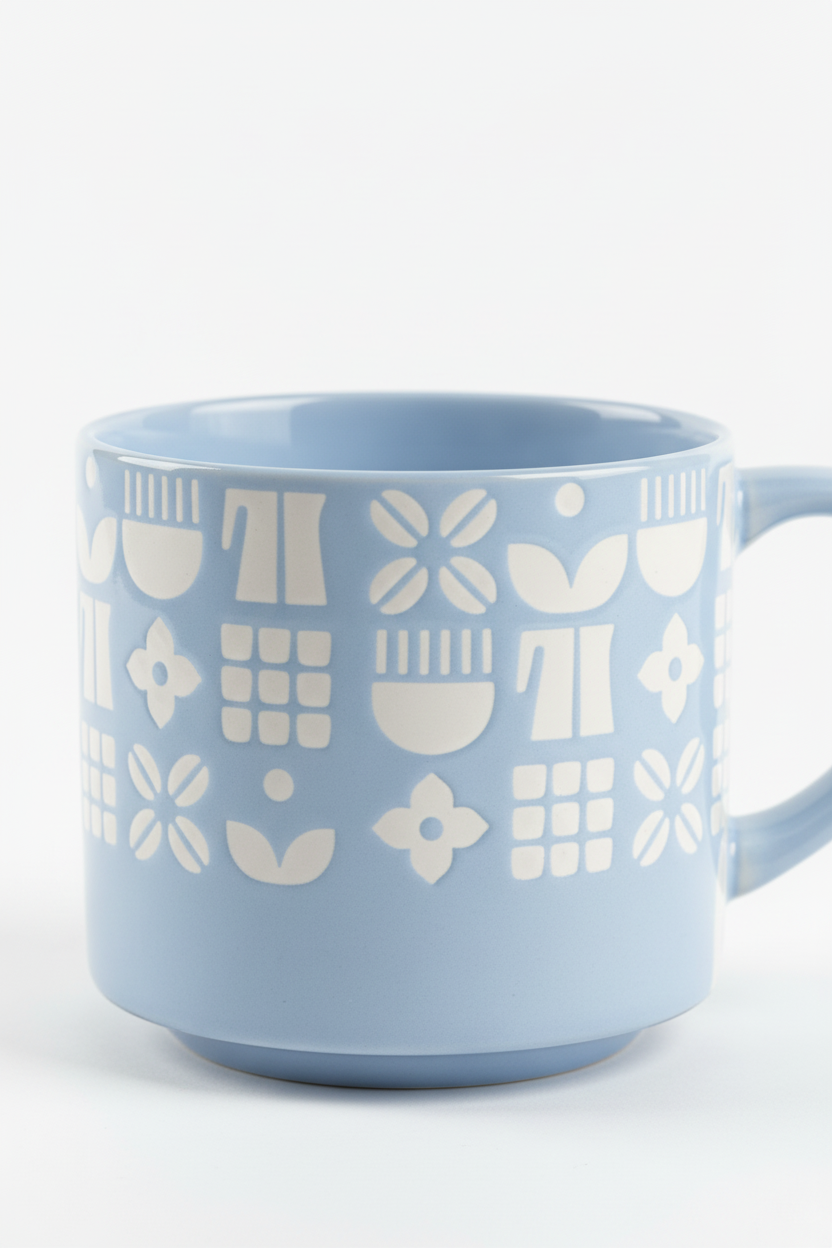 Nordic Pattern Mug – Minimalist