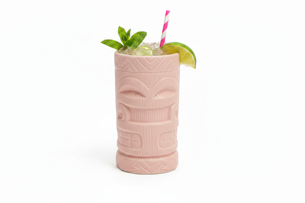 Blush Tiki Muse Ceramic Tumbler