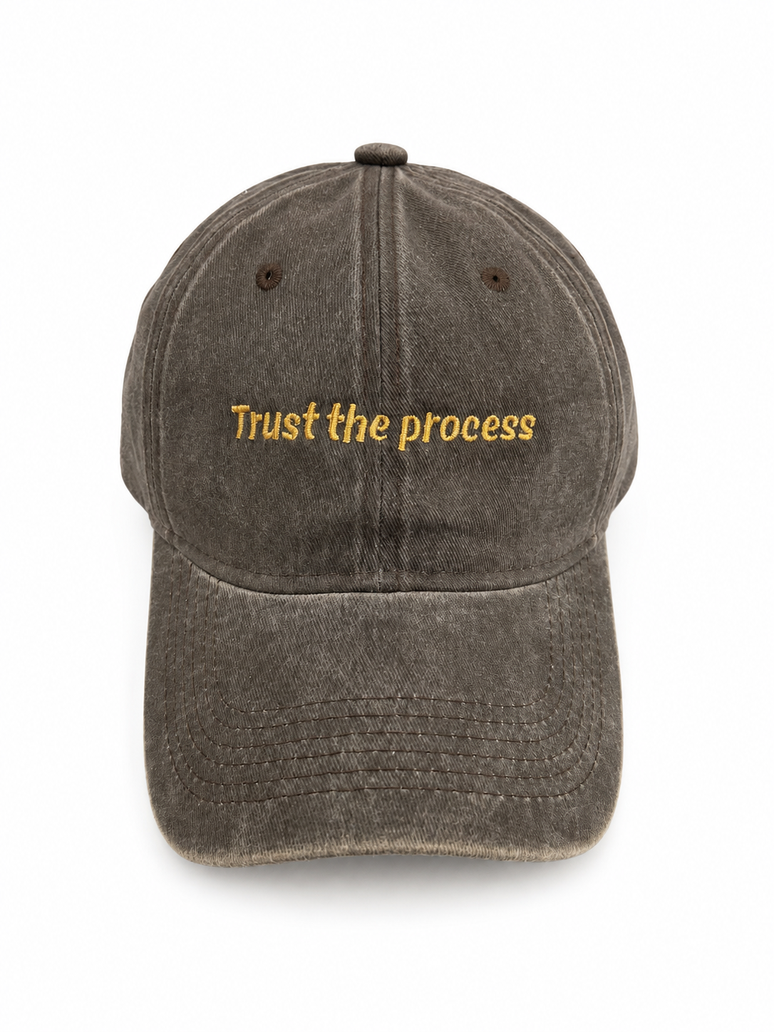 Trust the Process Cap | Vintage Washed Embroidered Baseball Cap