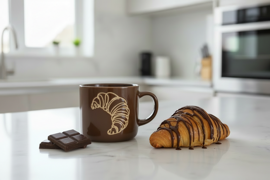Engraved Chocolate Croissant Mood Mug 🥐