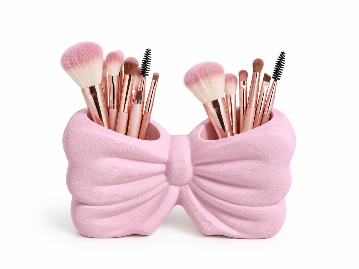 🎀 Bow Makeup Brush Holder| Makeup& brushes Organizer