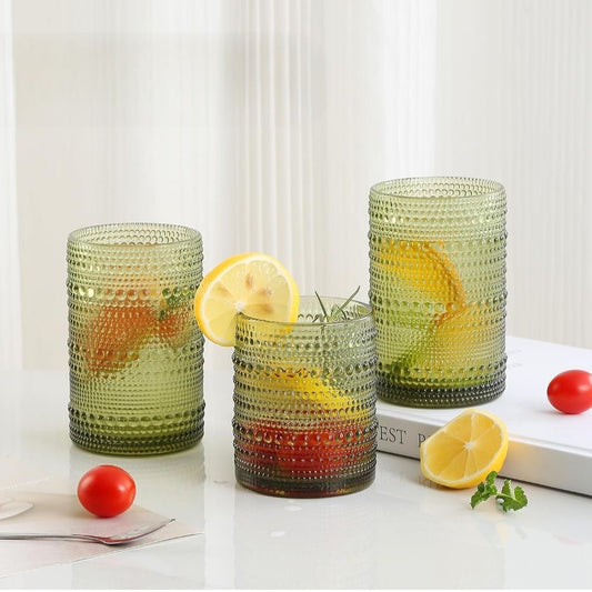 Verdant Ripple Glass Cup