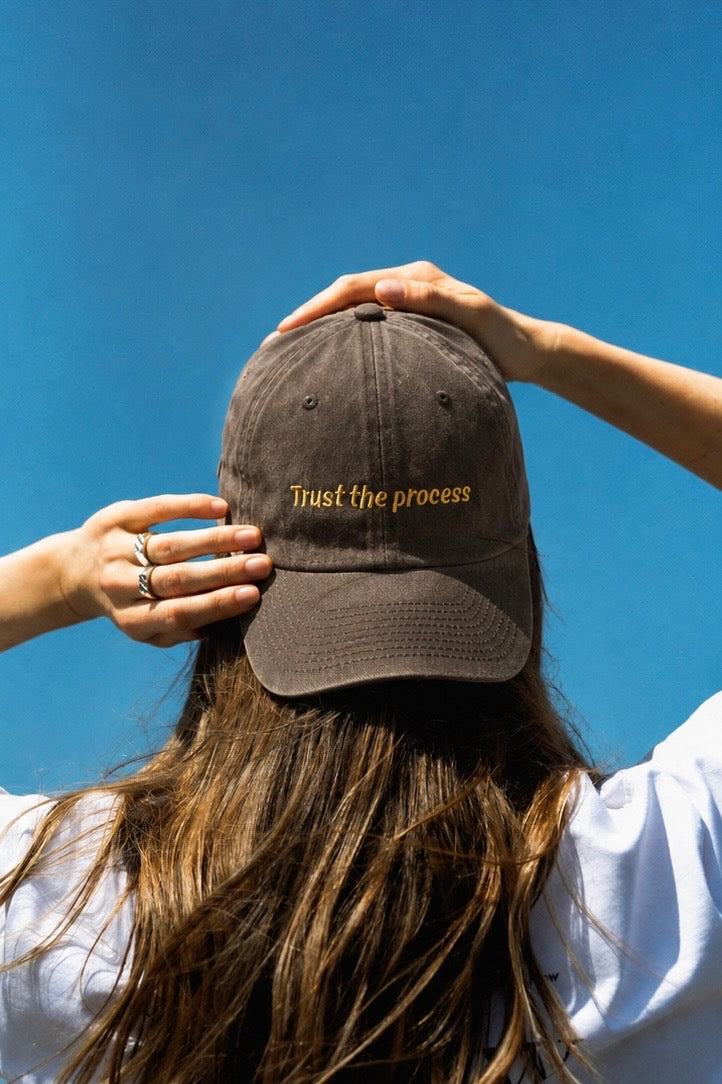 Trust the Process Cap | Vintage Washed Embroidered Baseball Cap